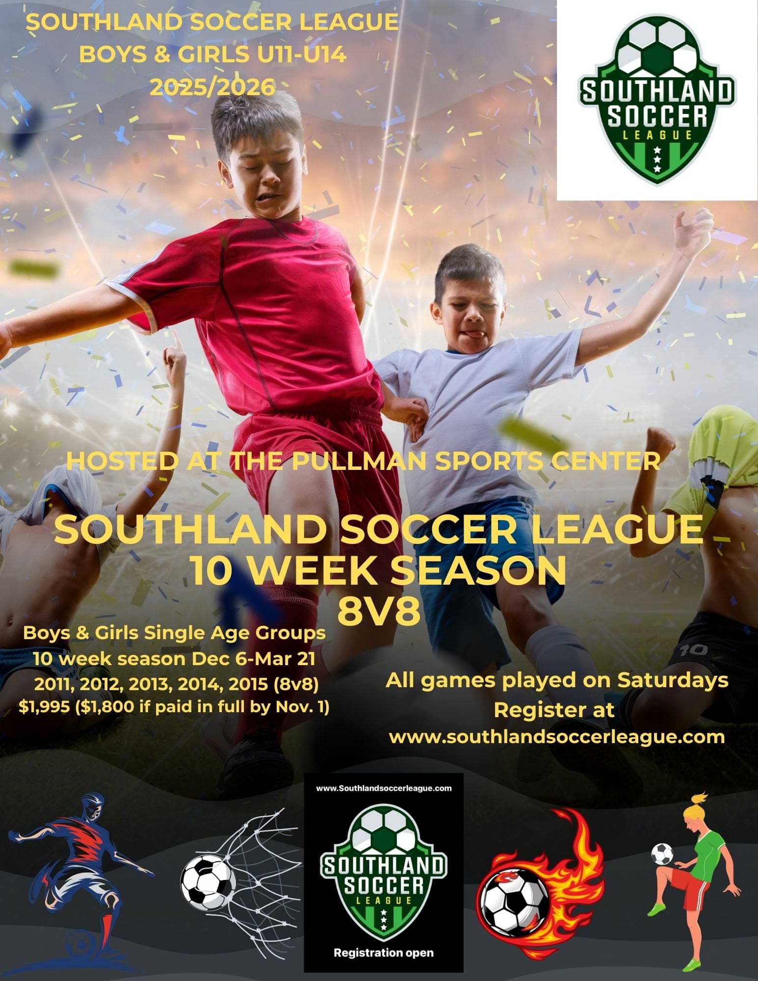 Southland Soccer League Boys & Girls U11-U14 25 26