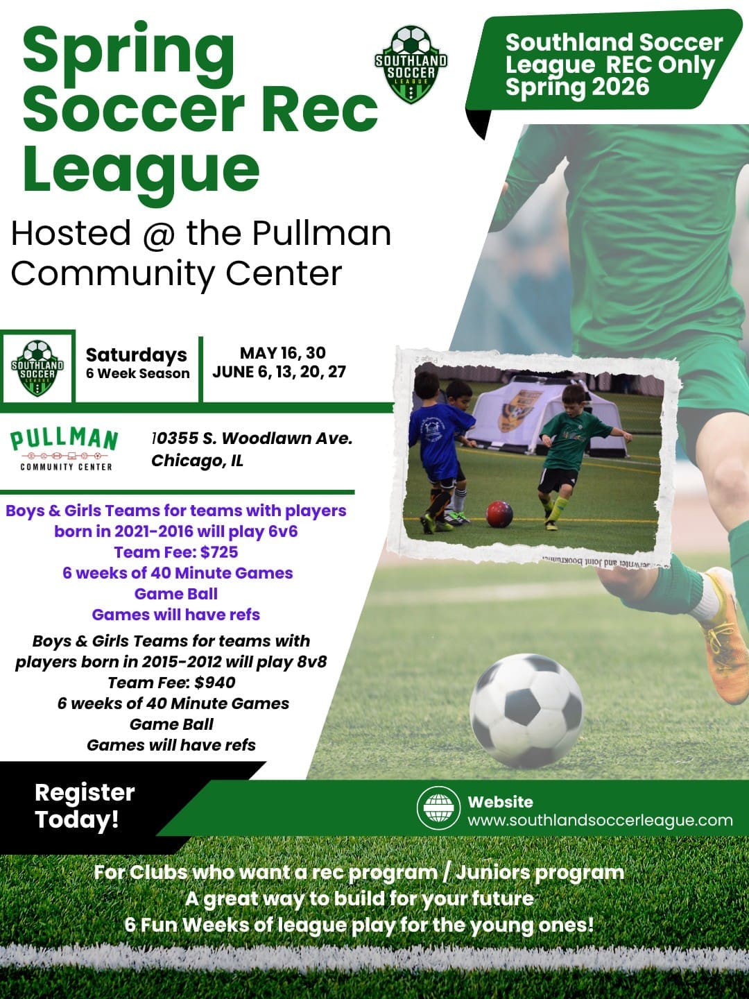 Spring Rec League at Pullman 2026